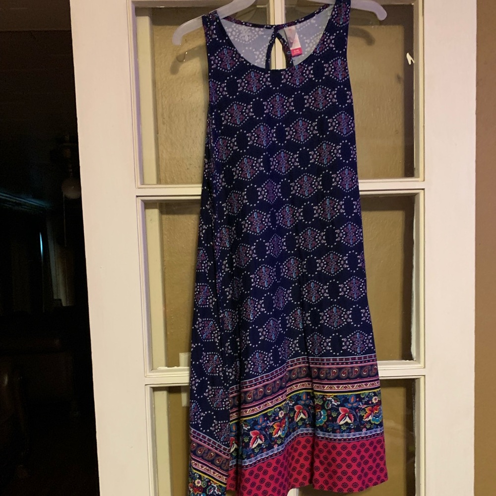No Boundaries just Blu multi colored summer dress